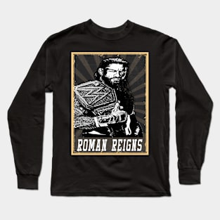 80s Style Roman Reigns Long Sleeve T-Shirt